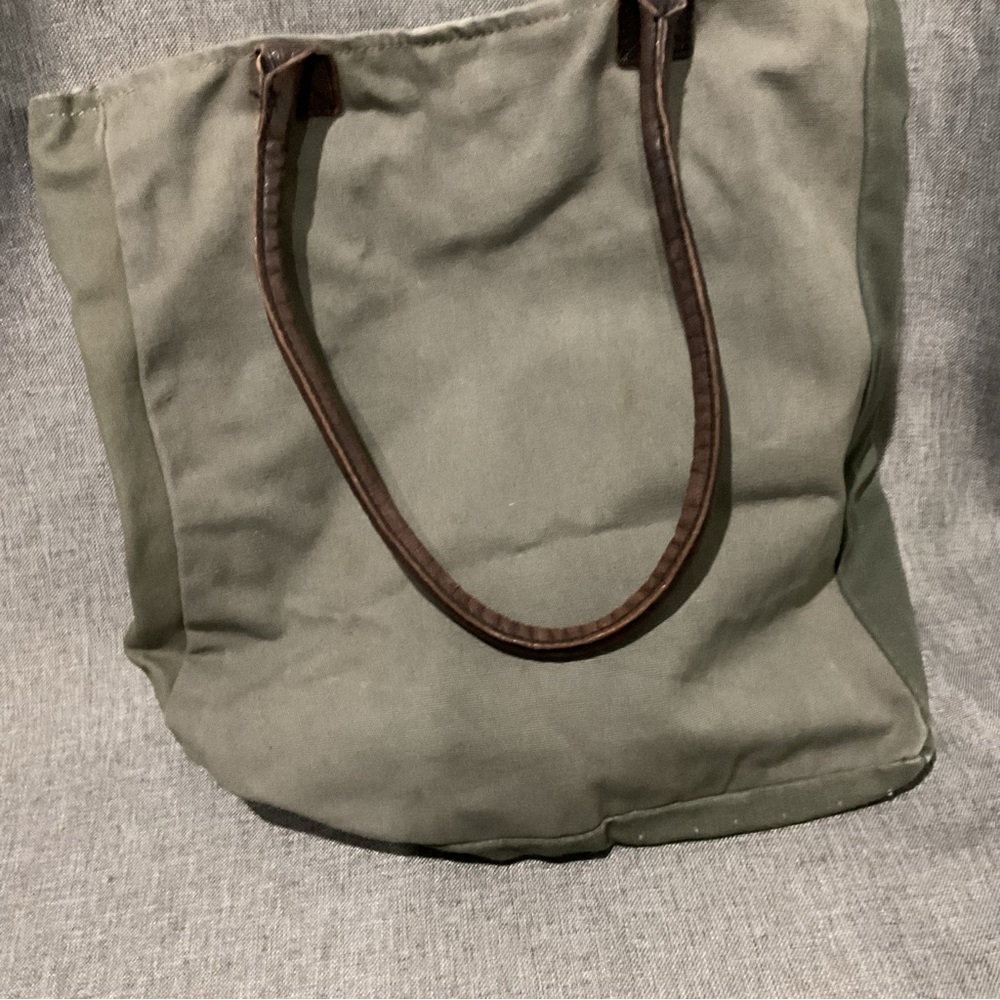 Large green tote bag